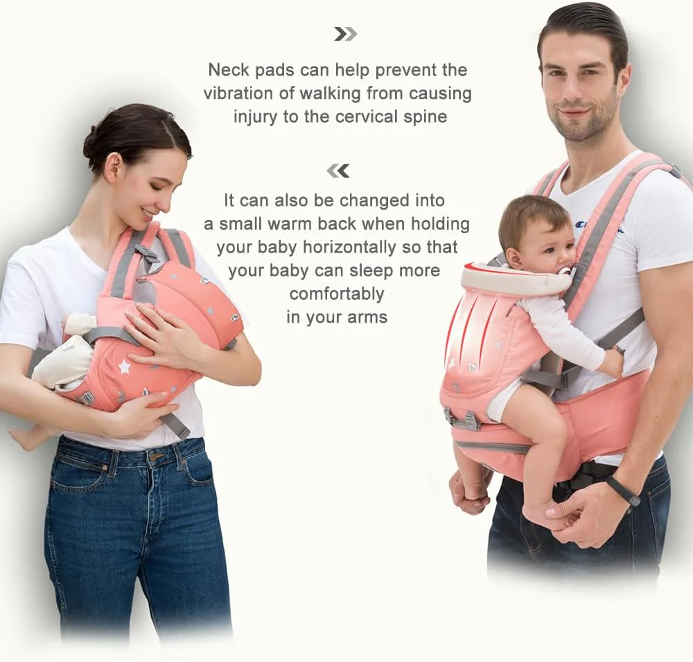 Multifunctional Baby Carrier for Newborn to Toddlers-SA2408-181(PINK) - Image 13