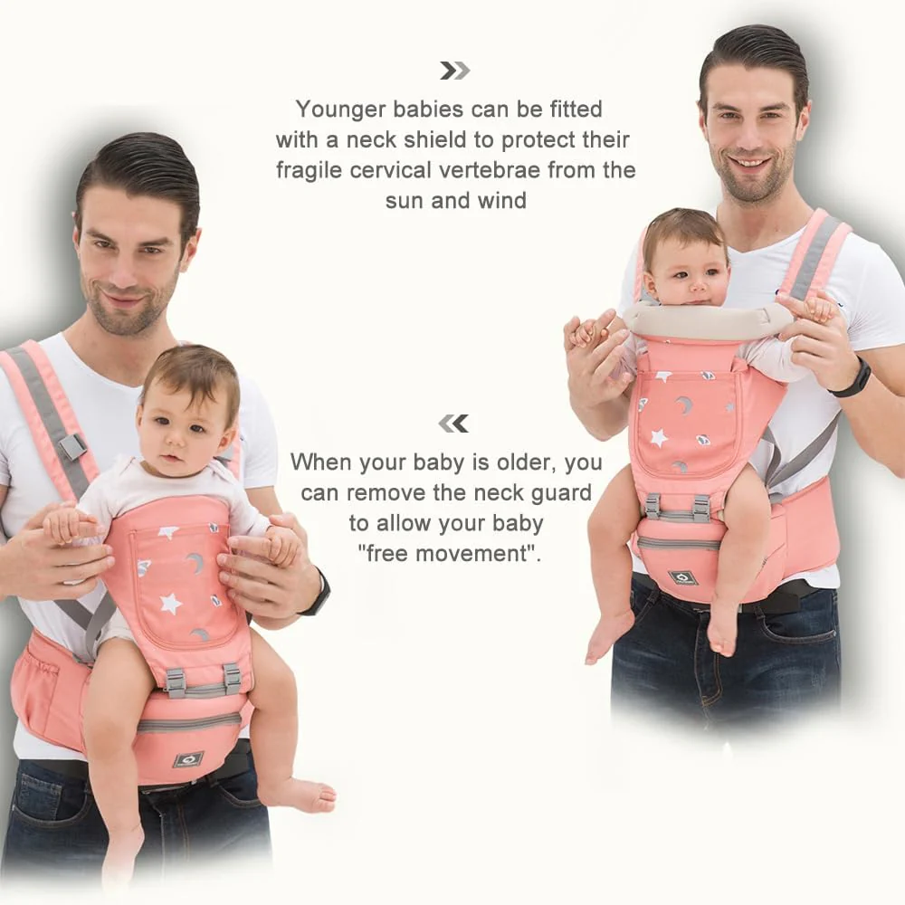 Multifunctional Baby Carrier for Newborn to Toddlers-SA2408-181(PINK) - Image 16