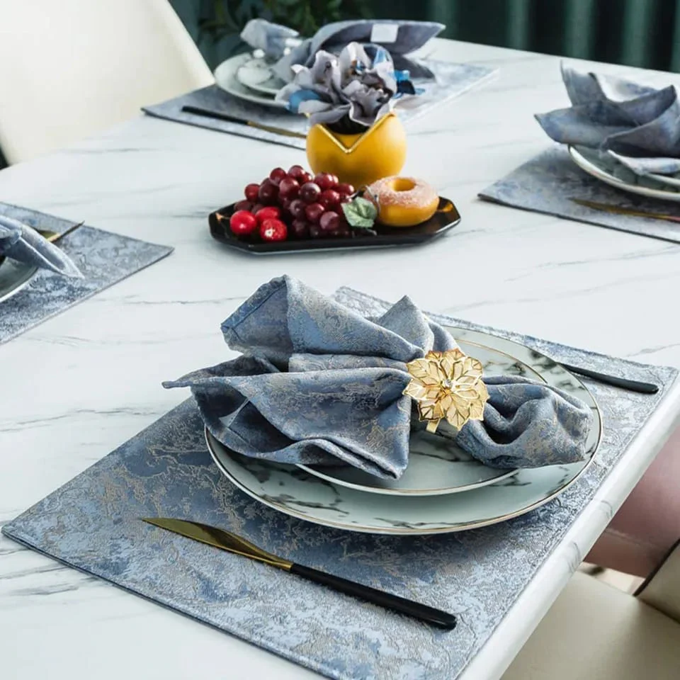 Napkin Holder Rings-Golden Flower - Image 6