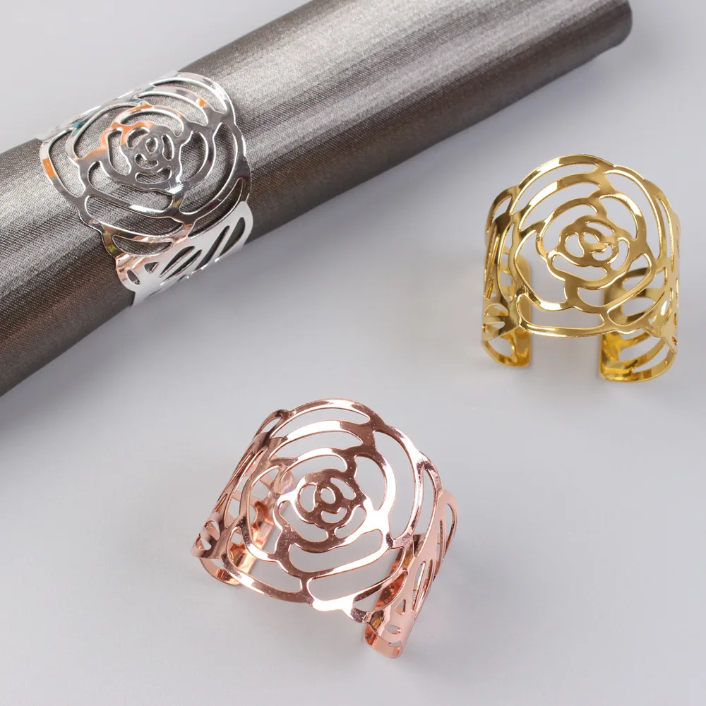 Napkin Holder Rings-Hollow(Golden)