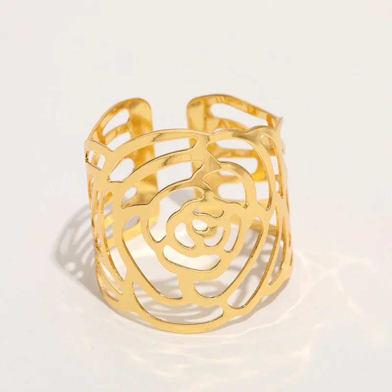 Napkin Holder Rings-Hollow(Golden) - Image 7
