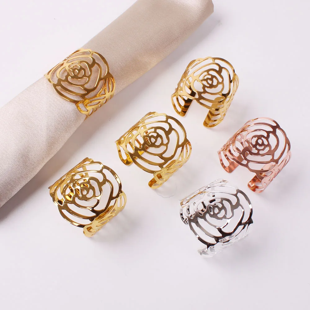 Napkin Holder Rings-Hollow(Sliver) - Image 3