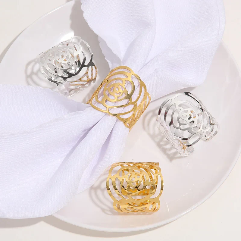 Napkin Holder Rings-Hollow(Sliver) - Image 4