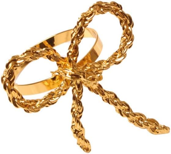 Napkin Holder Rings-Metal Bow(Gold) - Image 5