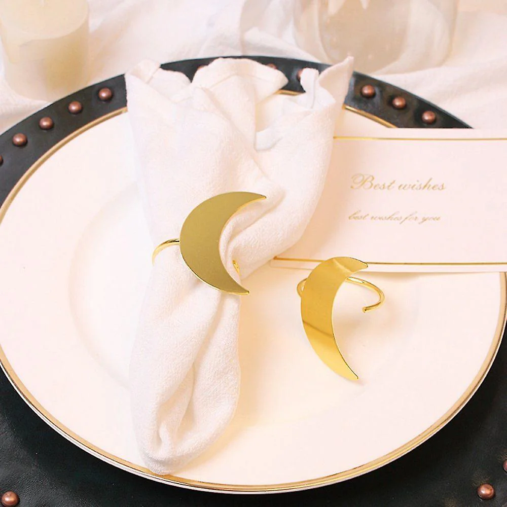 Napkin Holder Rings-Moon(Gold) - Image 3