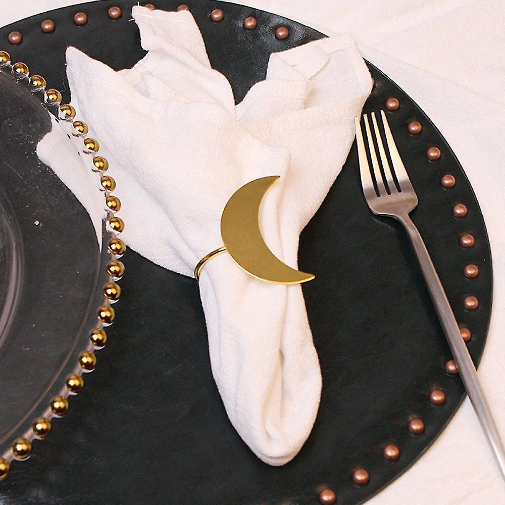 Napkin Holder Rings-Moon(Gold) - Image 4