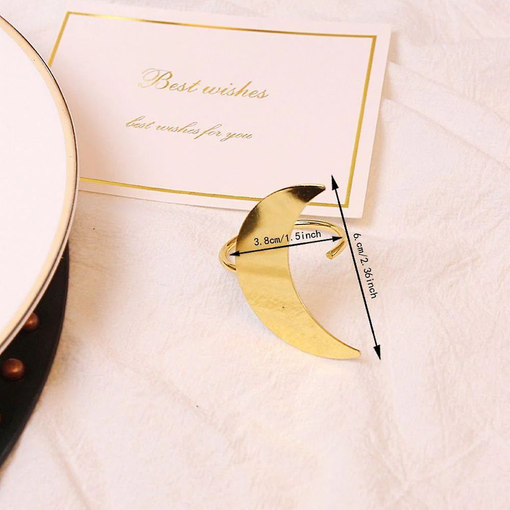 Napkin Holder Rings-Moon(Gold) - Image 5