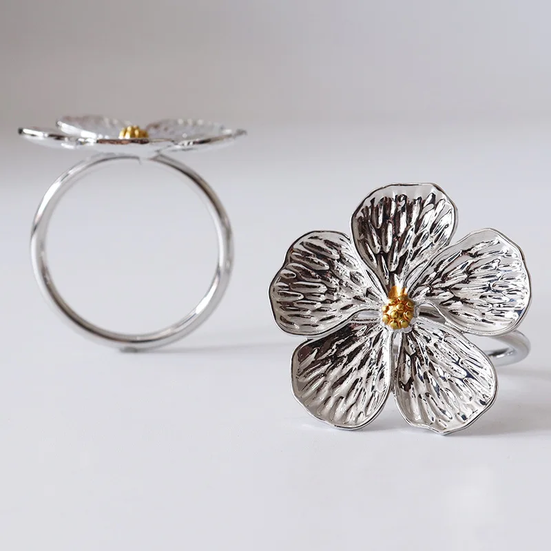 Napkin Holder Rings-Sliver Jasmin - Image 5