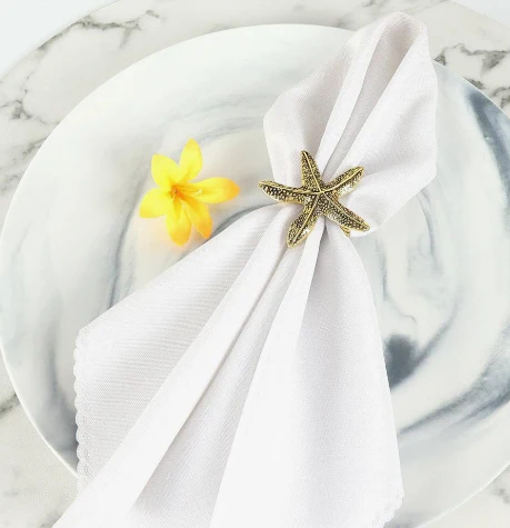 Napkin Holder Rings-StarFish(Gold) - Image 2
