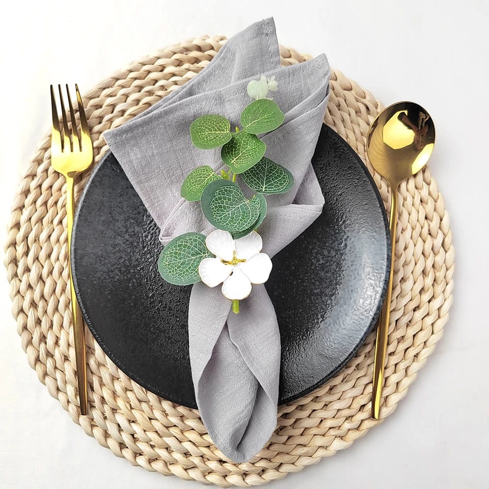 Napkin Holder Rings-White Jasmin - Image 20
