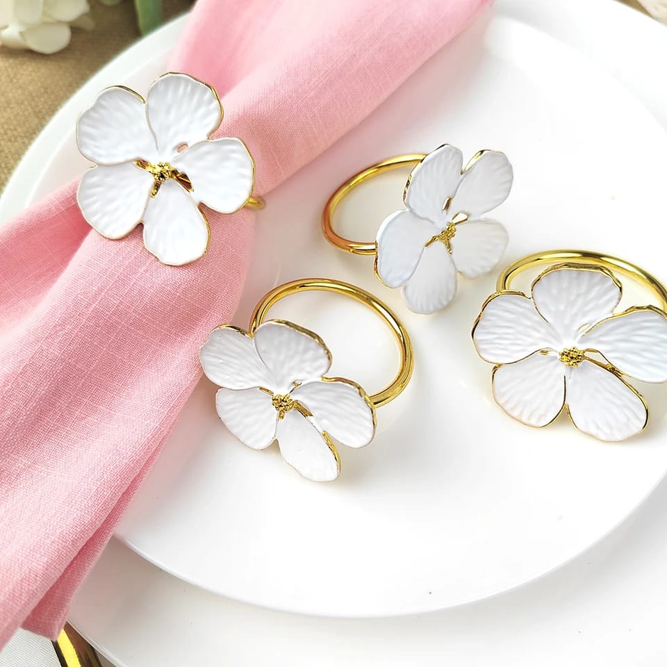 Napkin Holder Rings-White Jasmin - Image 21