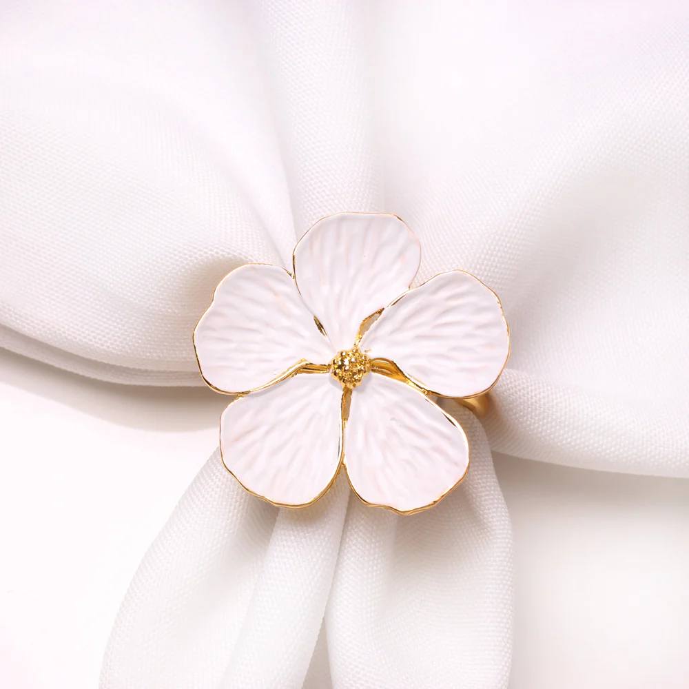 Napkin Holder Rings-White Jasmin - Image 25