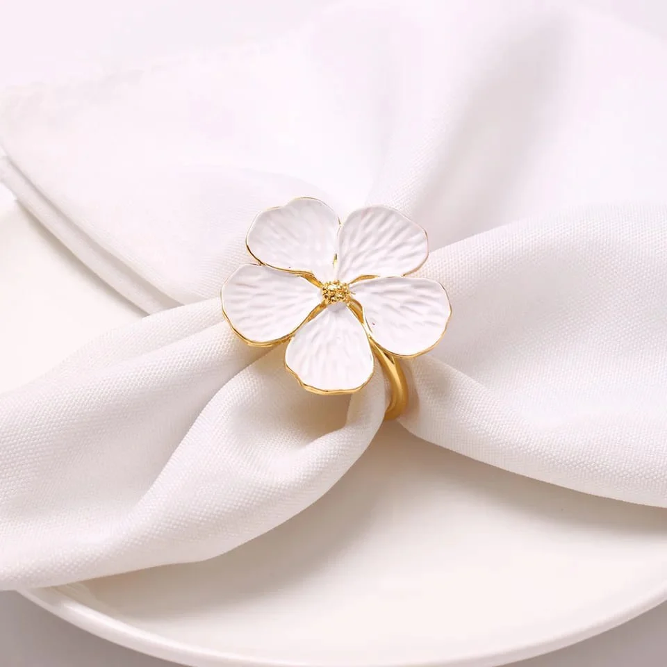 Napkin Holder Rings-White Jasmin - Image 26