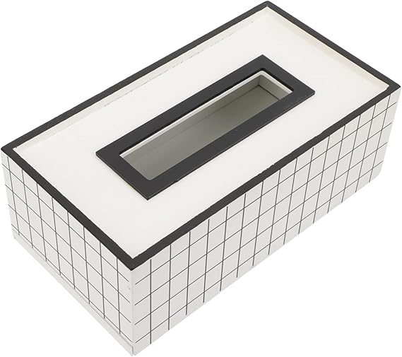 Nordic Style Wooden Tissue Box-Line Gird(SA2405-26) - Image 11