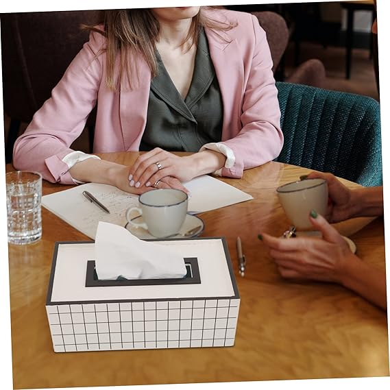 Nordic Style Wooden Tissue Box-Line Gird(SA2405-26) - Image 16