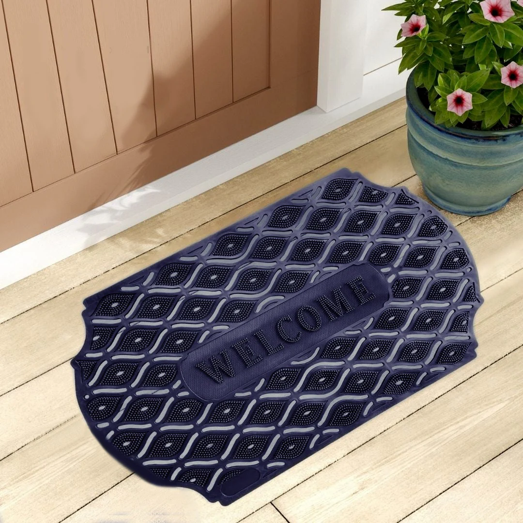 Outdoor Indoor Antislip Door Mat WELCOME-SA2553-10(Blue)