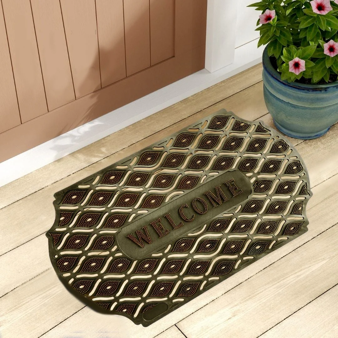 Outdoor Indoor Antislip Door Mat WELCOME-SA2553-10(Brown)
