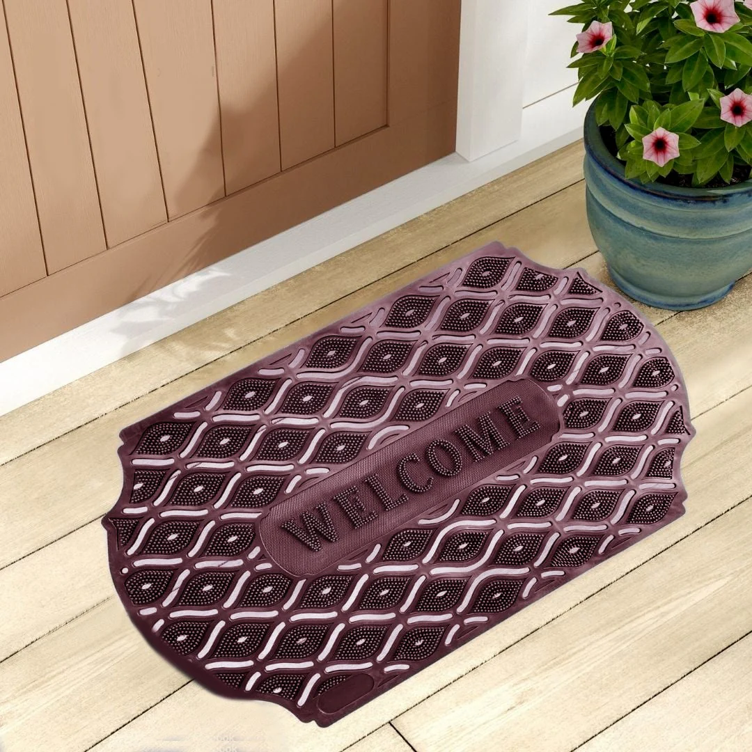 Outdoor Indoor Antislip Door Mat WELCOME-SA2553-10(Maroon)