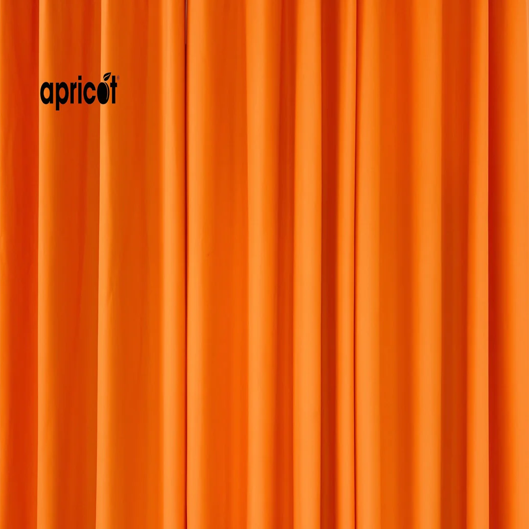 Plain Dyed Laminated Curtain-Orange - Image 3