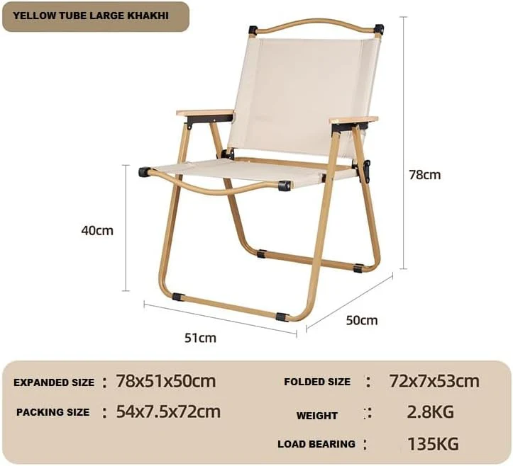 Portable Foldable Chair With Metal Frame(SA2405-145)-Black - Image 3