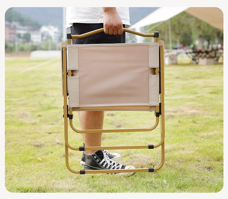 Portable Foldable Chair With Metal Frame(SA2405-145)-Black - Image 4