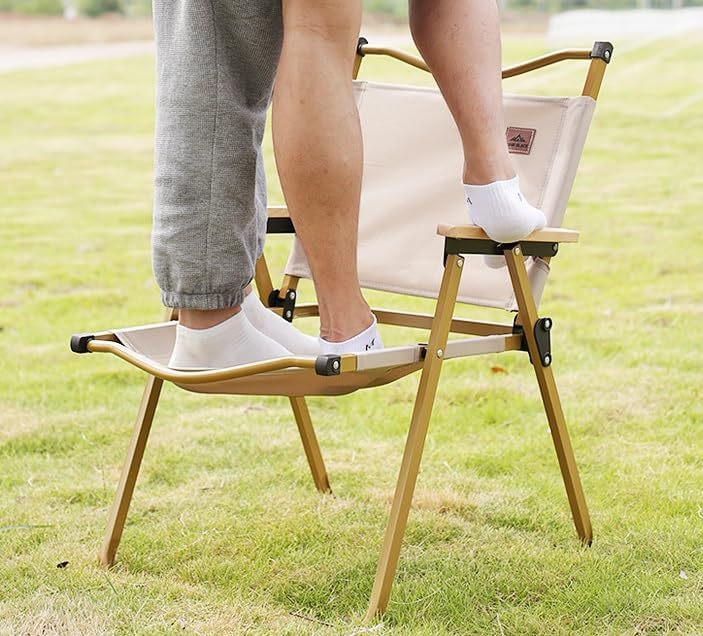 Portable Foldable Chair With Metal Frame(SA2405-145)-Black - Image 6