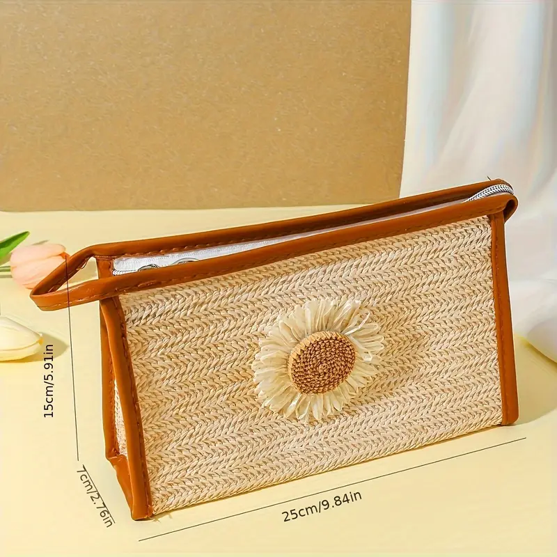 Portable Makeup Organizer Bag-SA2405-114(Flower) - Image 2