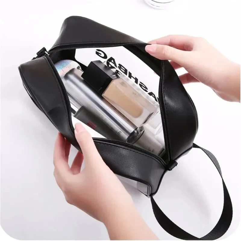 Portable Makeup Organizer Bag WASHBAG-Black Large 14626(SA2405-119) - Image 13