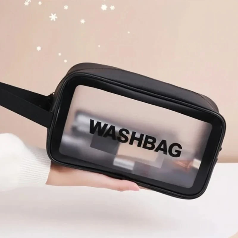 Portable Makeup Organizer Bag WASHBAG-Black Large 14626(SA2405-119) - Image 8