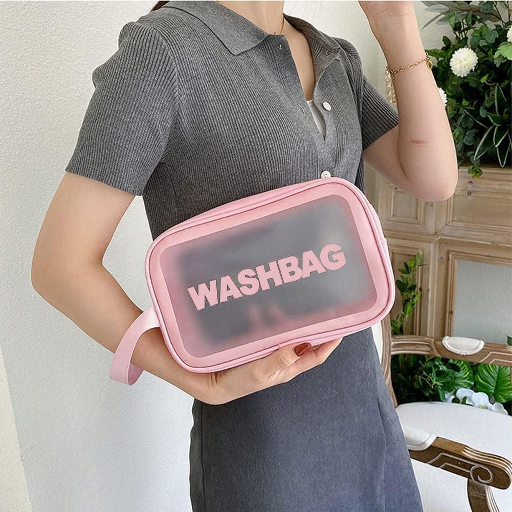 Portable Makeup Organizer Bag WASHBAG-Pink Large(SA2405-117) - Image 4