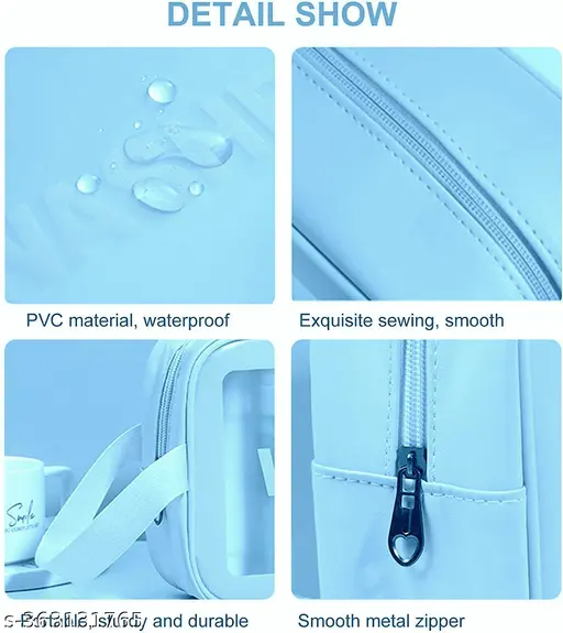 Portable Makeup Organizer Bag WASHBAG-Blue Large(SA2405-123) - Image 6