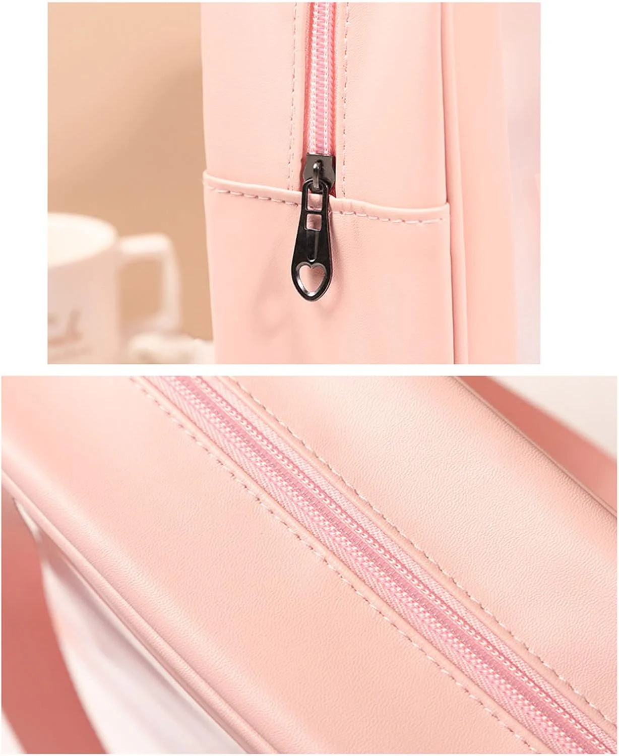 Portable Makeup Organizer Bag WASHBAG-(5738)Pink Small(SA2405-118) - Image 8