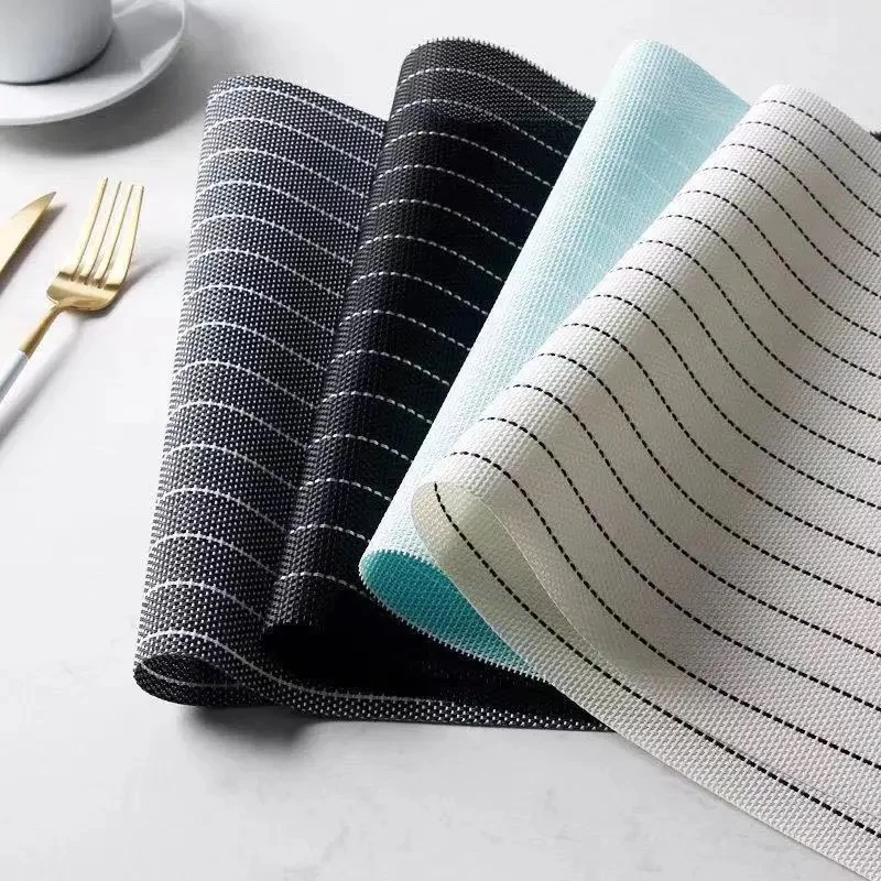 PVC Table Place Mats-Black Stripes - Image 6