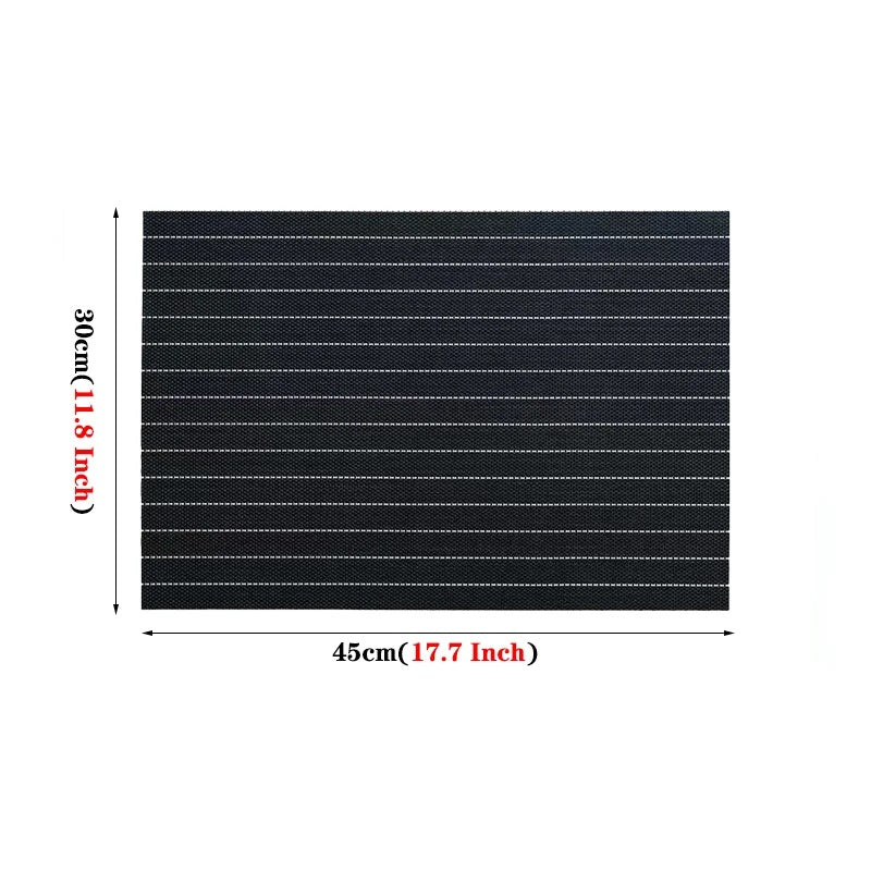 PVC Table Place Mats-Black Stripes - Image 7