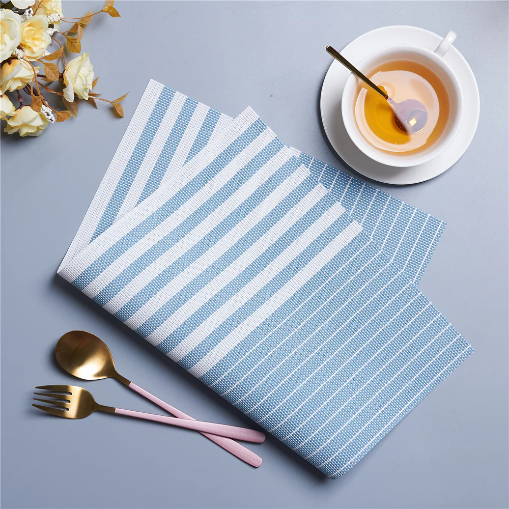 PVC Table Place Mats-Green Lines - Image 3