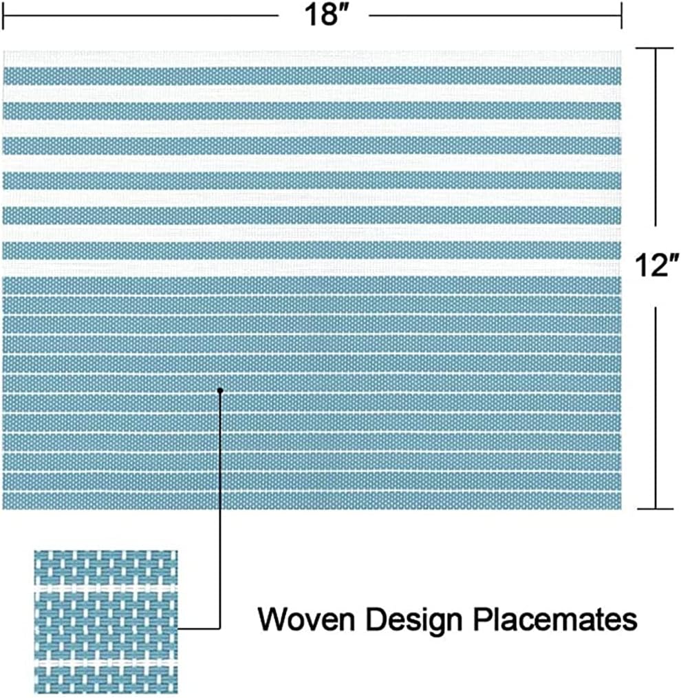 PVC Table Place Mats-Green Lines - Image 4