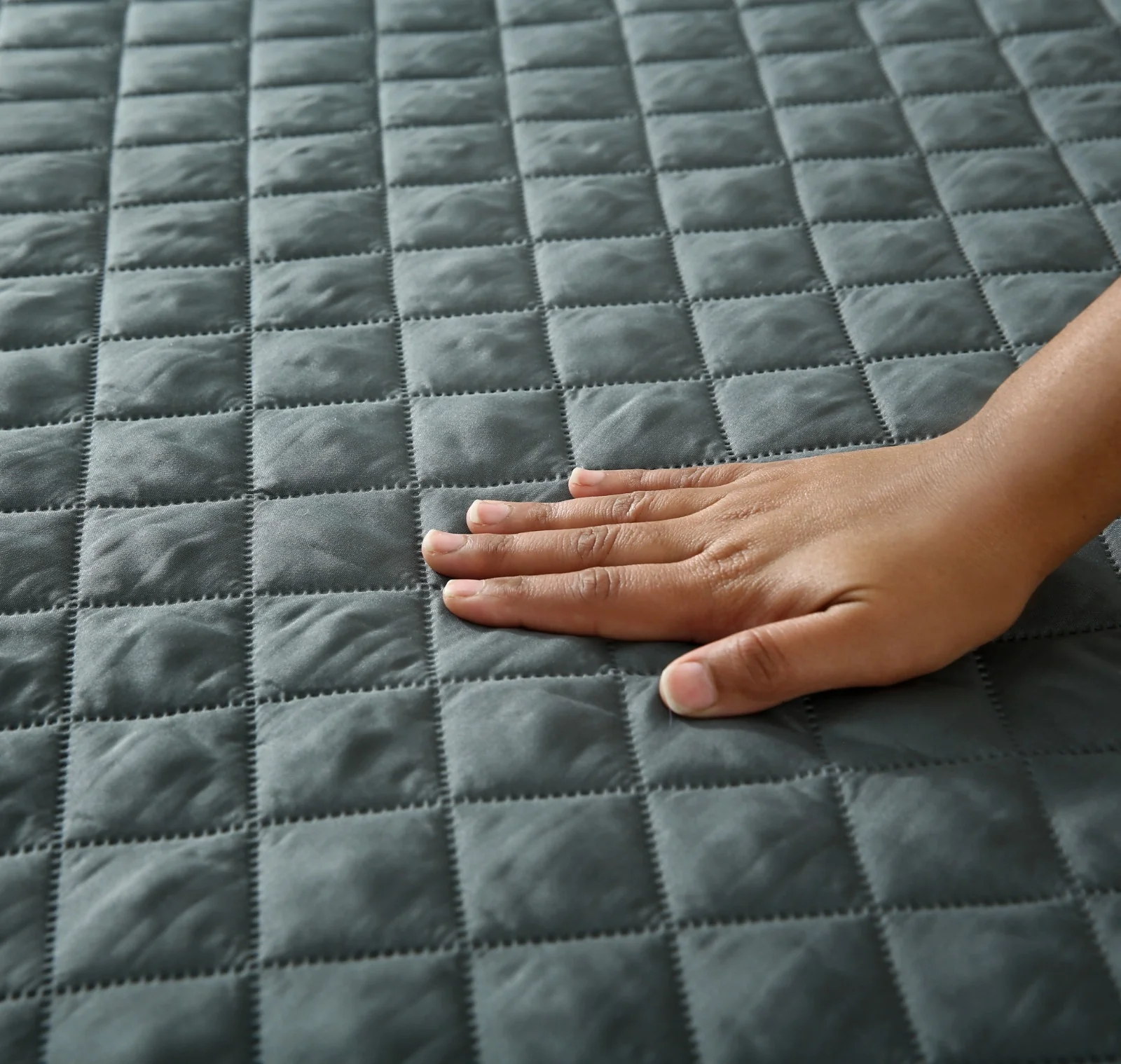 Quilted Waterproof Mattress Protector-GERY - Image 11