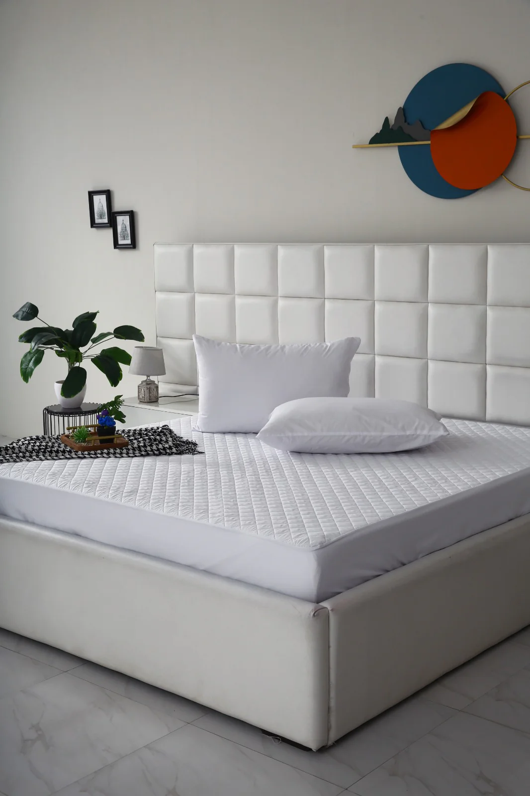 Quilted Waterproof Mattress Protector-White - Image 14