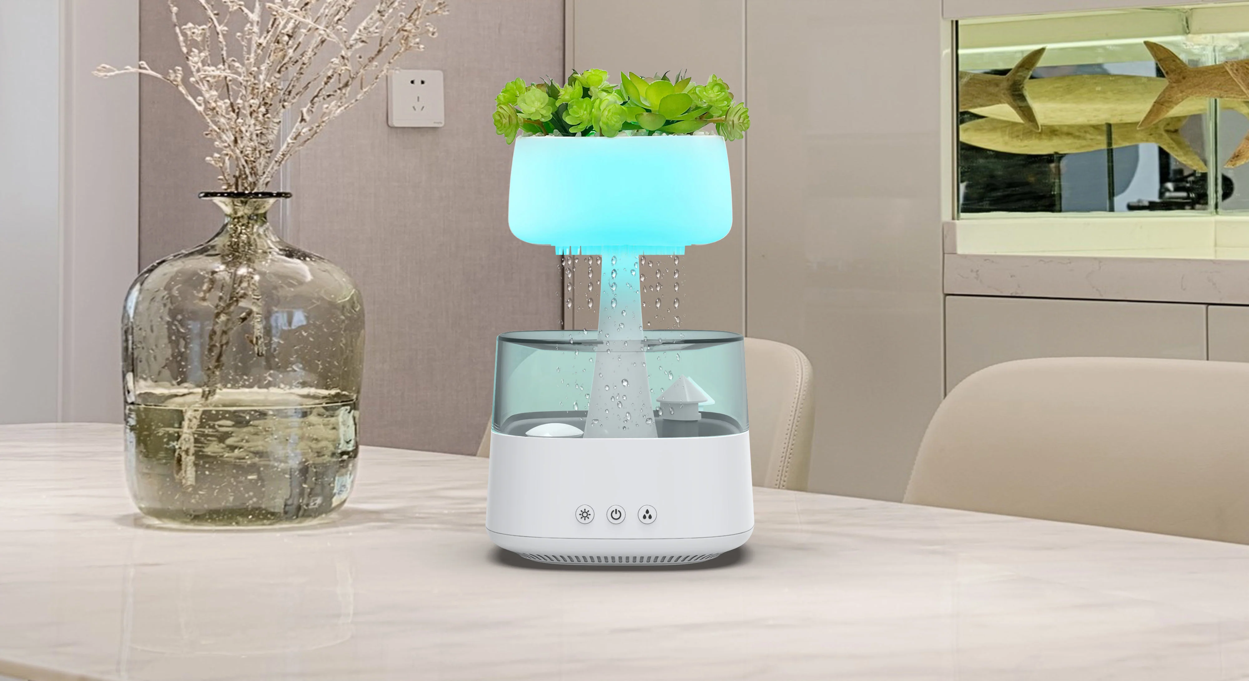 Rain Humidifier With 7 Colors Light-SA2411-61 - Image 4