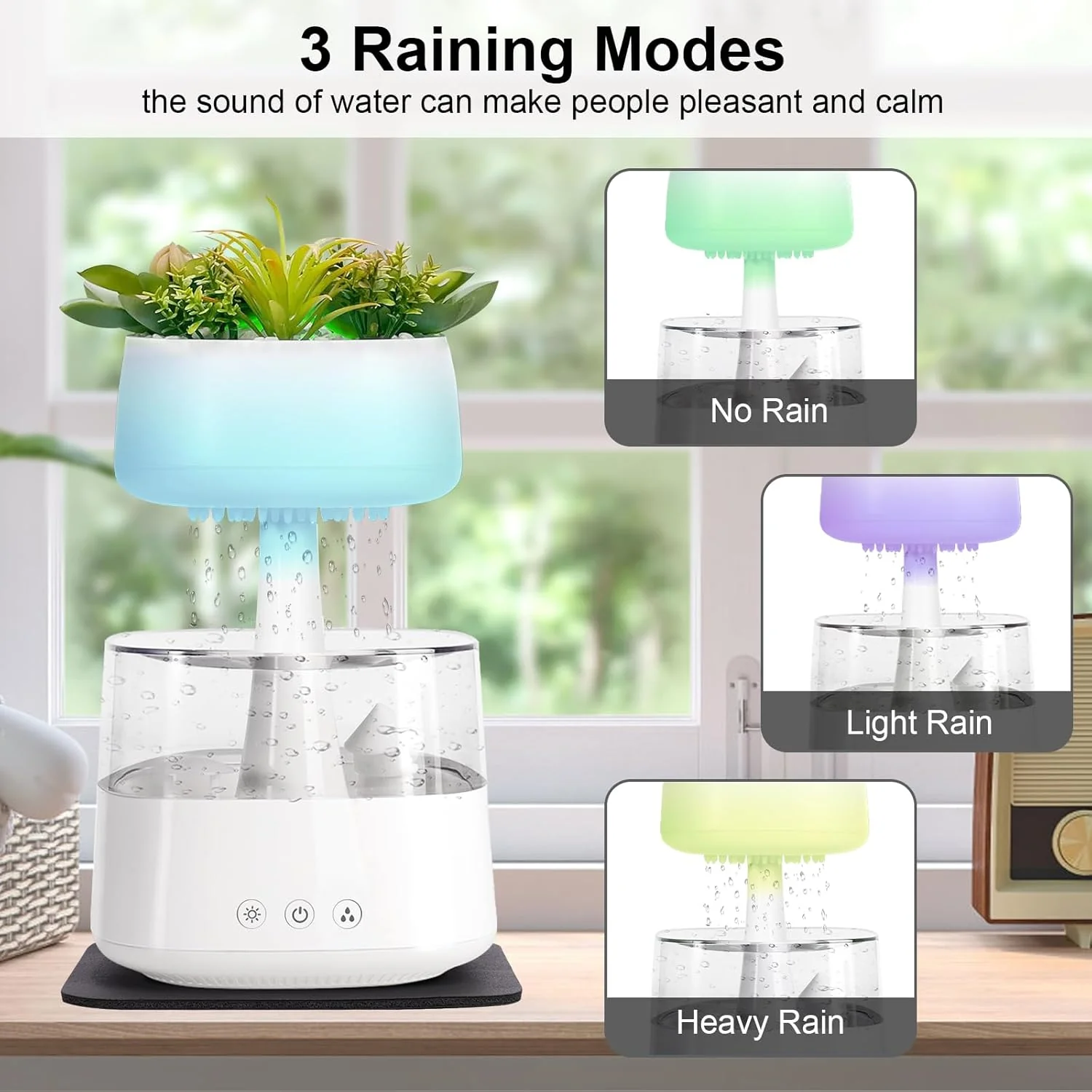 Rain Humidifier With 7 Colors Light-SA2411-61 - Image 7