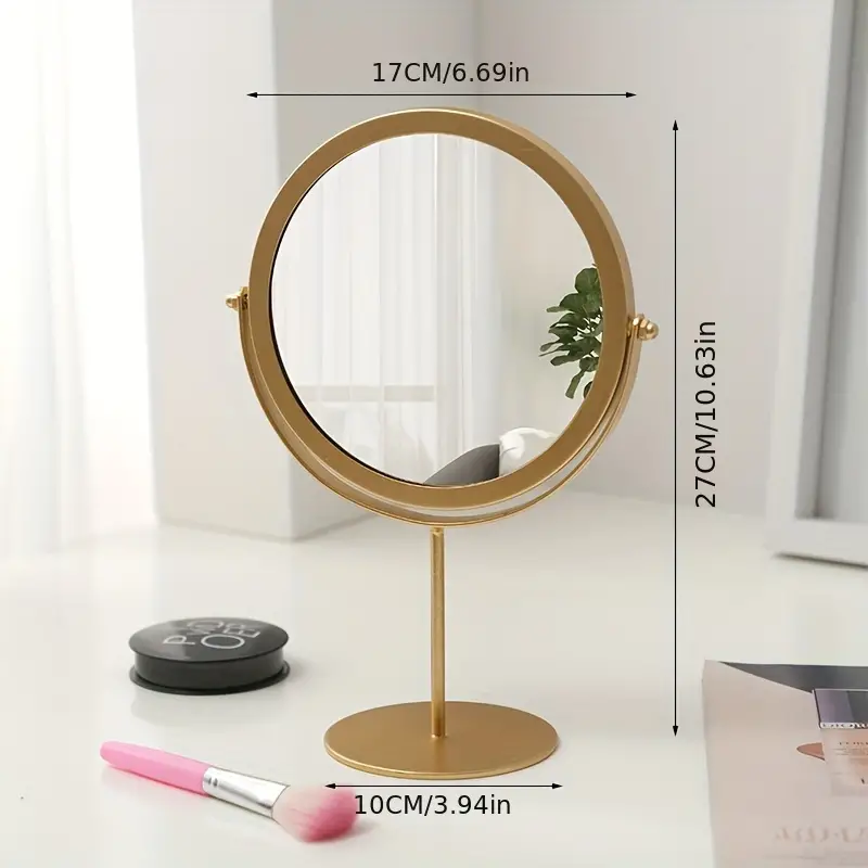Rotatable Golden Vanity Mirror-(5507)Round(SA2405-159) - Image 3
