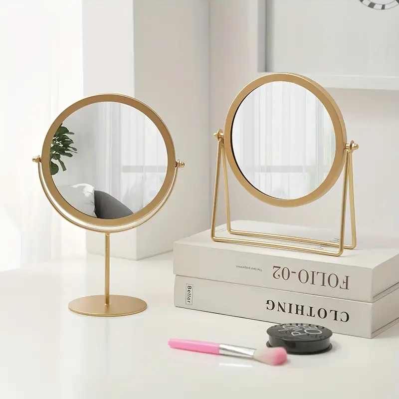 Rotatable Golden Vanity Mirror-(5507)Round(SA2405-159) - Image 4