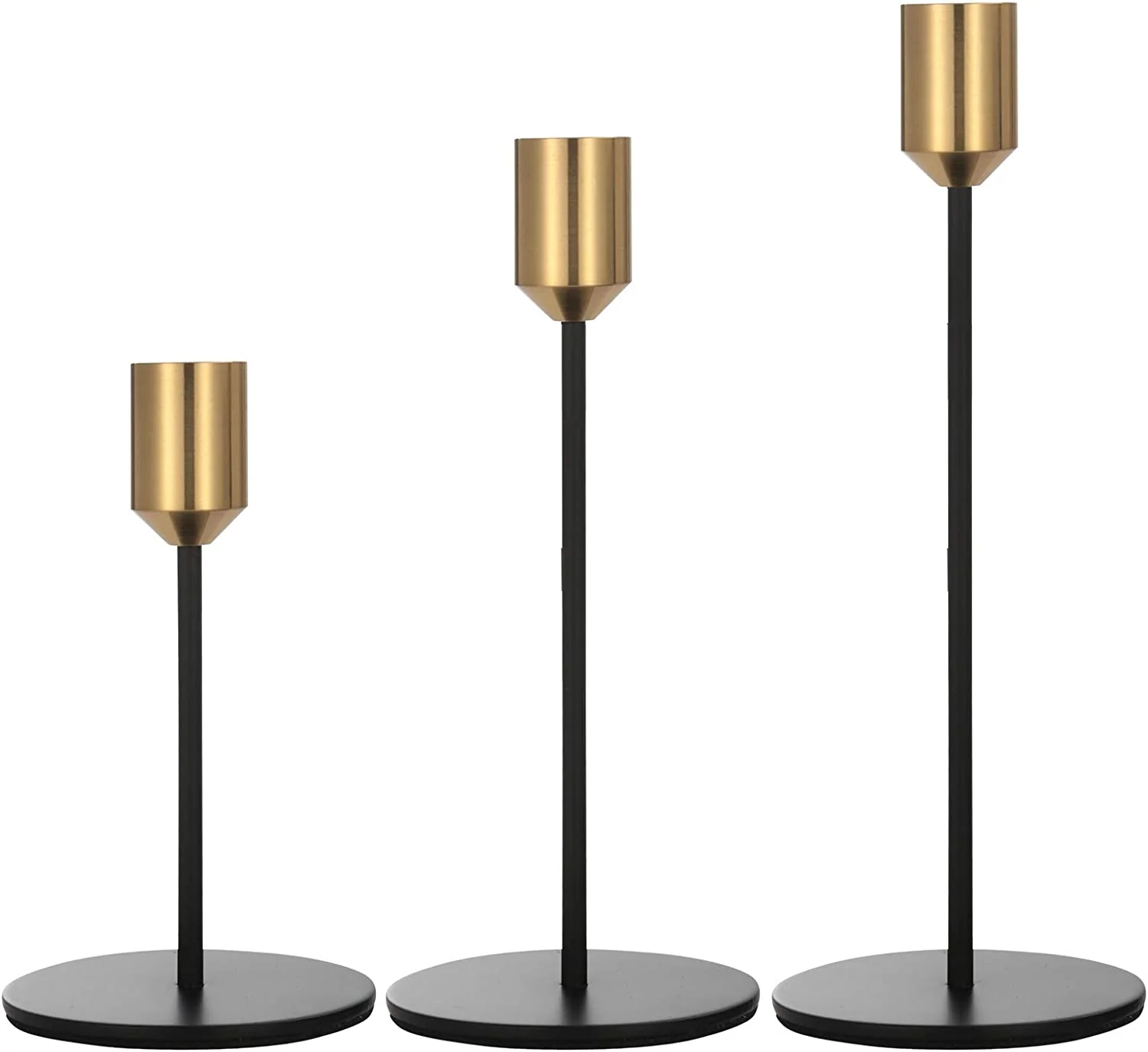 Set of 3 Metal Candle Holder-Golden Cups(2102) - Image 3