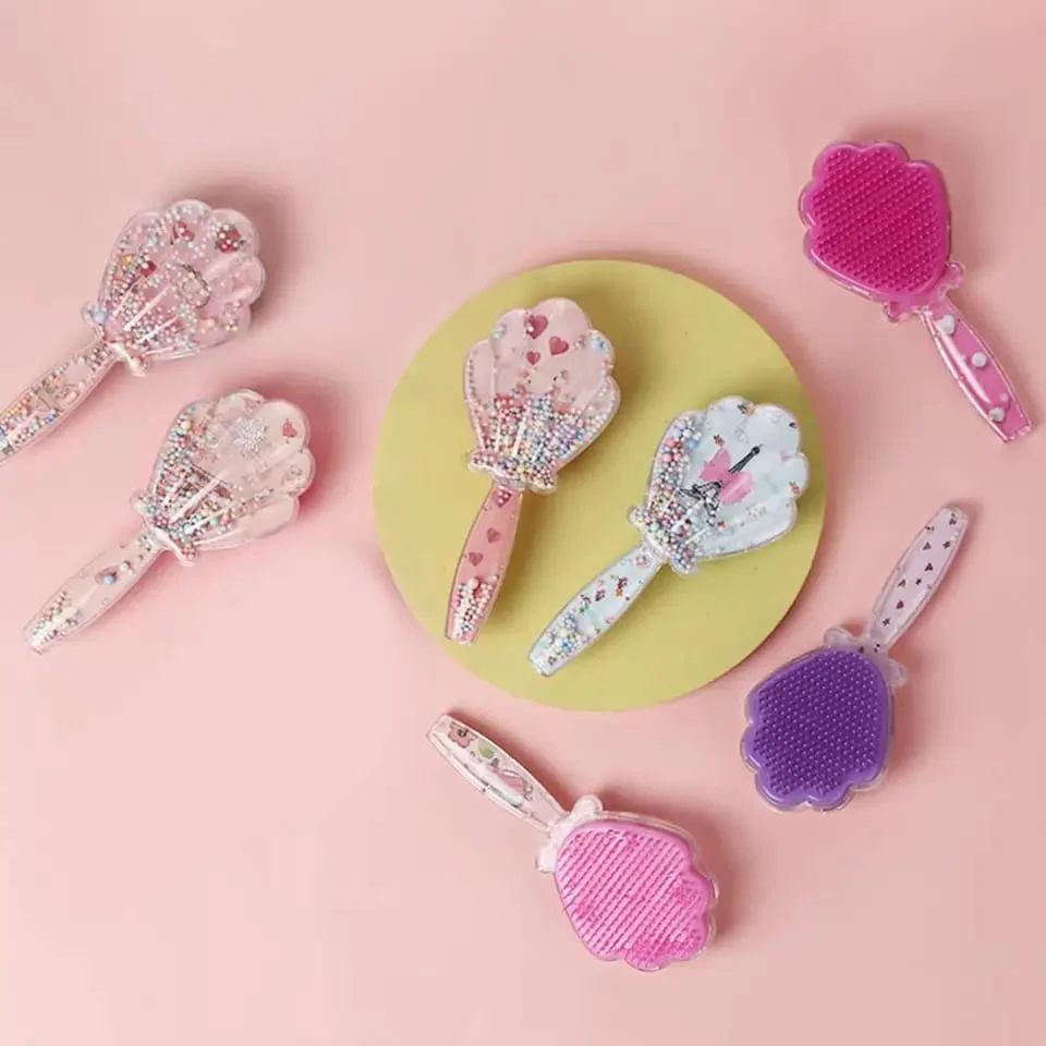 Shell Hair Brush with Handle