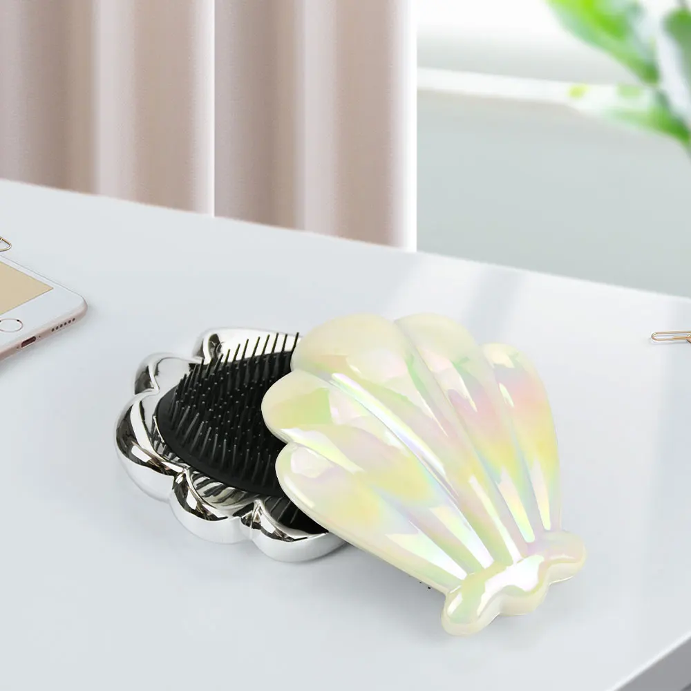 Shiny Shell Hair Brush-Mermaid Shell - Image 8