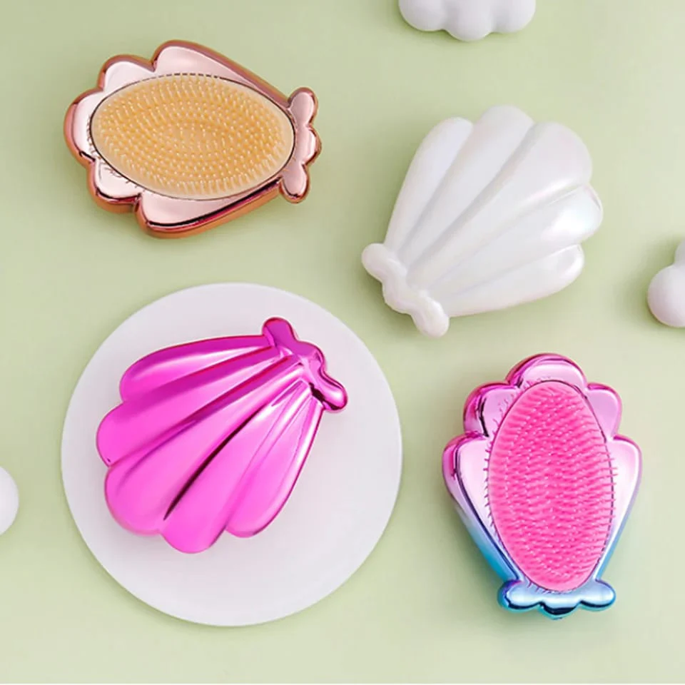 Shiny Shell Hair Brush-Mermaid Shell - Image 9