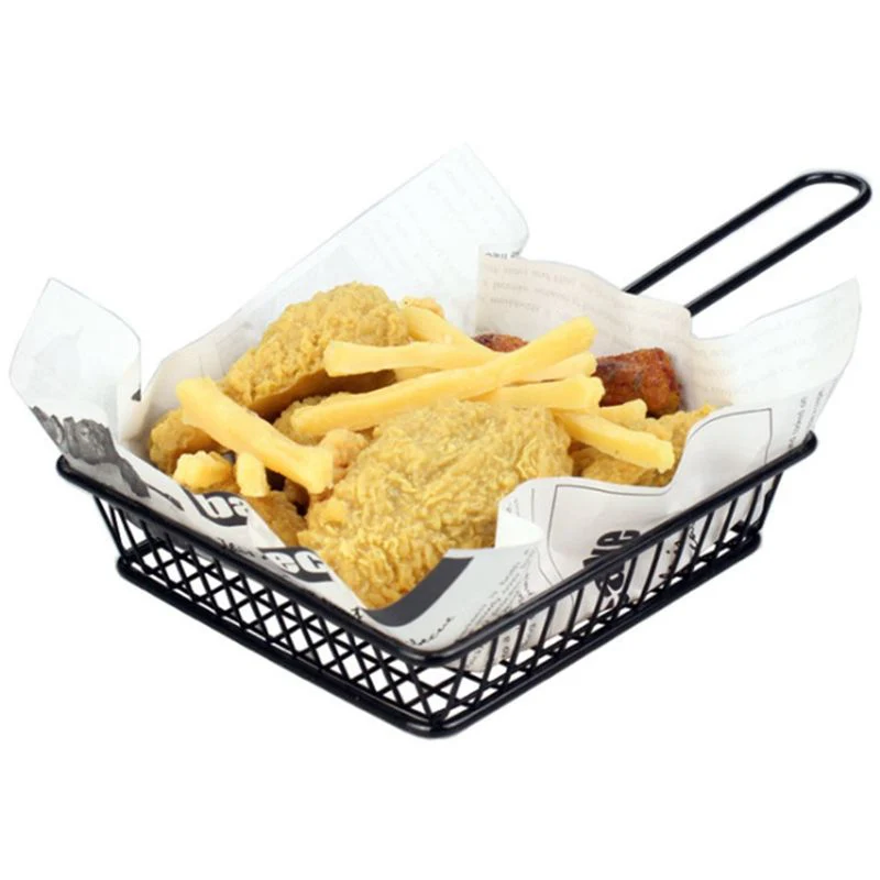 Stainless Steel Square Snack 5648Basket-Black - Image 12