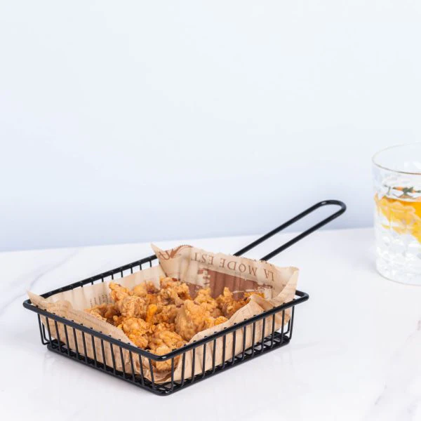 Stainless Steel Square Snack 5648Basket-Black - Image 9