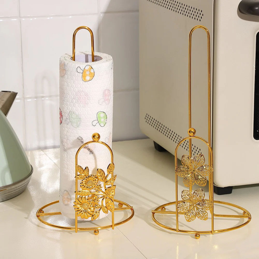Stainless Steel Tissue Roll Holder-Flowers - Image 2