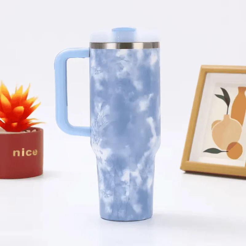 Stanley Quencher H2.0 FlowState™ Tumbler 40 OZ-1200ML-Marble Pattern(BLUE)
